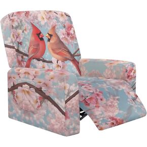 Talayituse أوراق النخيل الثلاثية المطبوعة أغطية كرسي قابلة للتمدد 4 قطع أغطية كرسي كرسي غطاء أريكة مرن قابل للغسل كرسي مستلق مع جيوب in Kuwait