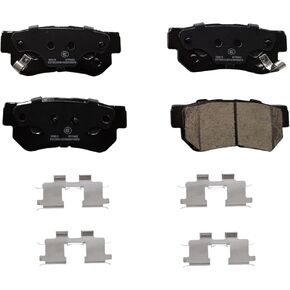 D813 وسادات فرامل قرصية خلفية من السيراميك تناسب Hyundai Azera 06-09، Elantra 07-10، Sonata 99-08، XG300 01، XG350 02-05، Santa Fe 04، Tucson 05-09 | لكيا أمانتي 04-06، أوبتيما 01-10 سبورتاج 05-10 in Kuwait