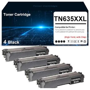 TN635XXL TN635 Black Toner Cartridge TN635XXLBK Toner Replacement for Brother HL-L8430CDW L8430CDWT L8570CDW MFC-L8930CDW MFC-L8970CDW MFC-EX575 Printer(4 Black,High Yield) in Kuwait