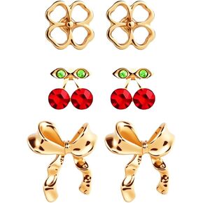 Bow Earrings for Women Elegant Bow Stud Earring Vintage Ribbon Earrings Christmas Ribbon Earring Xmas Decorations Stocking Stuffers Best Christmas Gifts 2025 in Kuwait