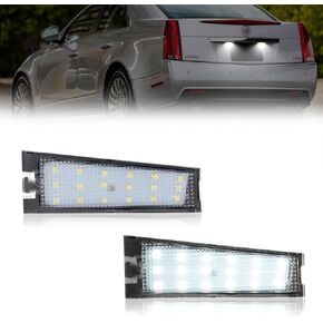 ضوء لوحة ترخيص LED متوافق مع 2008 2009 2010 كاديلاك CTS، مدعوم بمصابيح LED بيضاء 18SMD استبدالOE GM20901147 25911619، 20901148 25911620 in Kuwait