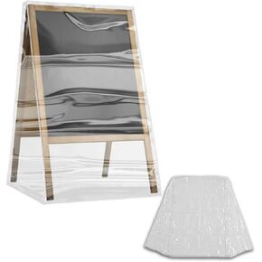 A Frame Sign Cover - Transparent Waterproof PVC 6 Mil Thick 20 x 40 Inch Chalkboard Protector for Outdoor Shop Cafe Burger Store Dustproof Snowproof in Kuwait