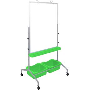 Stand Up Desk Store Mobile Whiteboard and Flipchart Easel with Storage Bins and Chart Hooks in Kuwait