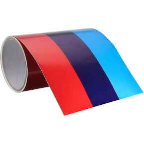 3 Meters M-Colored Stripe Car Hood Roof Sticker Vinyl Decal for BMW M3 M5 M6 3/5/7 Series (M Colored) in Kuwait