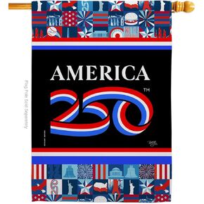 America 250 Flag Birthday Independence Day Wall Tapestry House Banner Official Licensed Merchandise Canvas Prints Yard Sign Textile Woven Fabric Poster USA 250th Anniversary Decoration Gift in Kuwait