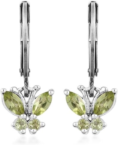 Butterfly Earrings for Women 925 Sterling Silver Lever Back Dangle Birthstone Earrings Birthday Christmas Gifts for Women in Saudi Arabia
