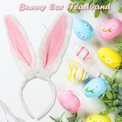 Bunny Ears Headband,Soft-Touch Easter Headband,Plush Rabbit Headband for Themed Party,Birthday,Costume in Saudi Arabia