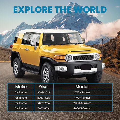 BFO 0-3" Lift Rear Shock Absorbers For Toyota 4Runner 2WD 4WD 2003-2022, FJ Cruiser 2WD 4WD 2007-2014 in Kuwait