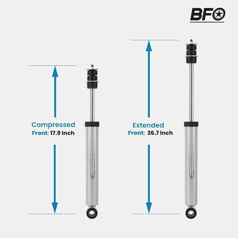 BFO 0-3" Lift Rear Shock Absorbers For Toyota 4Runner 2WD 4WD 2003-2022, FJ Cruiser 2WD 4WD 2007-2014 in Kuwait