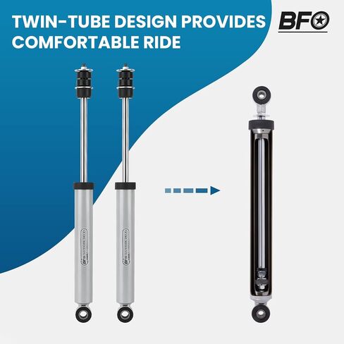 BFO 0-3" Lift Rear Shock Absorbers For Toyota 4Runner 2WD 4WD 2003-2022, FJ Cruiser 2WD 4WD 2007-2014 in Kuwait