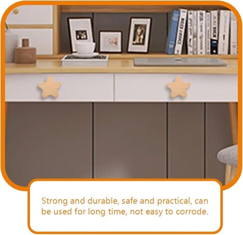 BESPORTBLE 4pcs Wooden Drawer Pulls Cartoon Cabinet Handles Single Hole Celestial Moon Heart Design for Furniture Bedroom Décor in Saudi Arabia