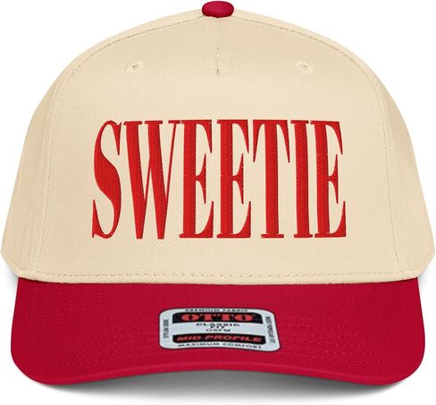 NX1 Sweetie 2 Tone Hat Embroidered Mid Crown Curved Bill Snapback Cap for Women in Saudi Arabia