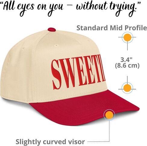 NX1 Sweetie 2 Tone Hat Embroidered Mid Crown Curved Bill Snapback Cap for Women in Saudi Arabia