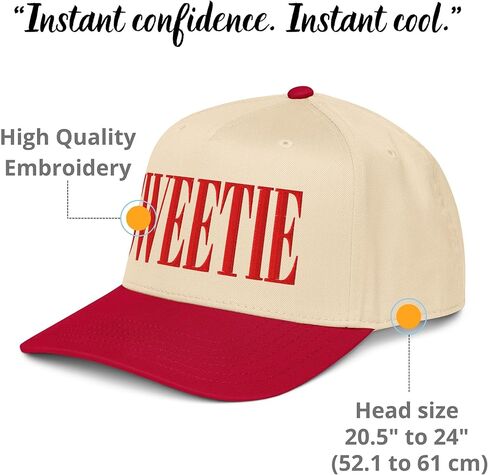 NX1 Sweetie 2 Tone Hat Embroidered Mid Crown Curved Bill Snapback Cap for Women in Saudi Arabia