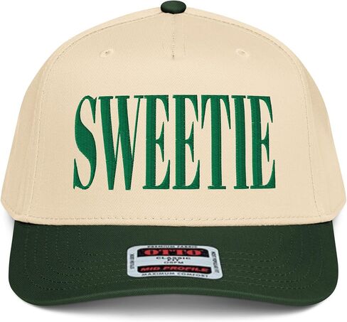 NX1 Sweetie 2 Tone Hat Embroidered Mid Crown Curved Bill Snapback Cap for Women in Saudi Arabia