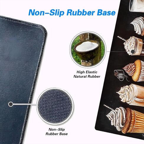 حصيرة مكتب القهوة لوحة مكتب الألعاب كبيرة لوحة لوحة المفاتيح الماوس كب كيك السبورة مثلج الحليب القهوة الفول سطح المكتب الحصير لوحة مفاتيح الكمبيوتر لوحة الماوس حصيرة الكمبيوتر المحمول حصيرة مكتب ديكور المنزل 31.5 "× 11.8" in Kuwait