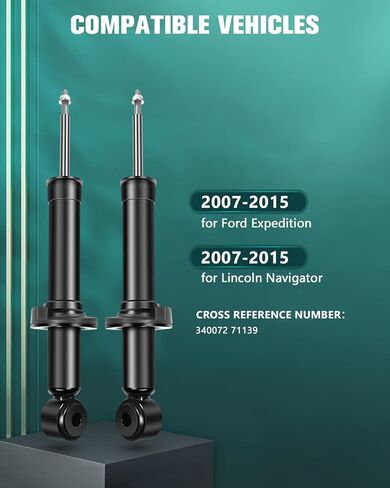 AUTOMUTO 2 Pcs Struts Shock Absorbers Compatible with 2007-2015 for Ford Expedition,2007-2015 for Lincoln Navigator with 340072 Auto Shocks - Rear in Saudi Arabia