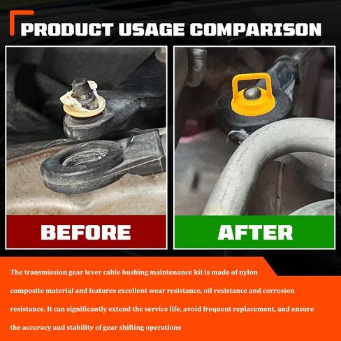 Transmission Shifter linkage Cable Bushing Repair Kit, Shifter Bushings & Components, Shift Cable Bushing Kit Compatible with Chevy GMC Dodge Ram, Replace OEM# 14104 15276979 52855956AG in Kuwait