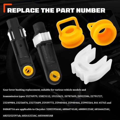 Transmission Shifter linkage Cable Bushing Repair Kit, Shifter Bushings & Components, Shift Cable Bushing Kit Compatible with Chevy GMC Dodge Ram, Replace OEM# 14104 15276979 52855956AG in Kuwait