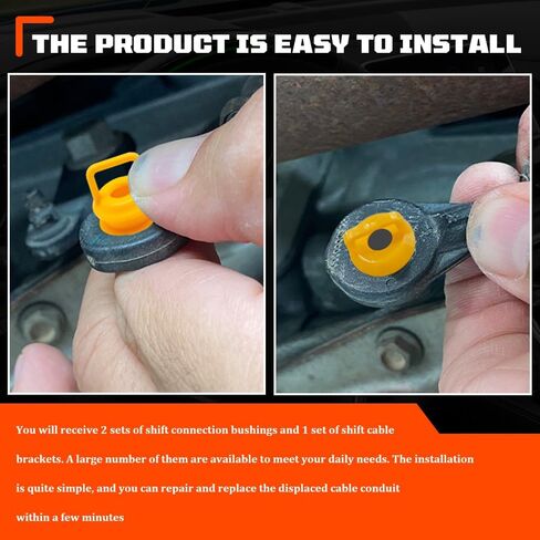 Transmission Shifter linkage Cable Bushing Repair Kit, Shifter Bushings & Components, Shift Cable Bushing Kit Compatible with Chevy GMC Dodge Ram, Replace OEM# 14104 15276979 52855956AG in Kuwait