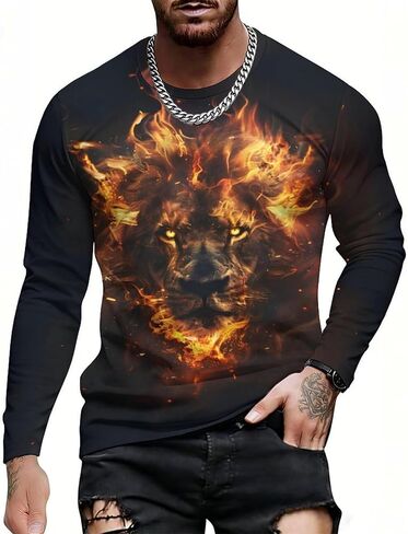 Men's Novelty Graphic T-Shirts Funny Cool Hip Hop Streetwear Tees Top in Kuwait