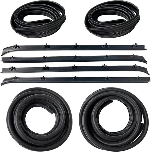 Front Door Window Molding Rubber Felt Seal Trim Seal Weather Strip Kit Fit for Jimmy Chevy C10 C20 C30 K10 K20 K30 GMC C1500 C2500 C3500 K1500 K2500 K3500 Blazer Suburban V1500 R1500 Truck in Kuwait