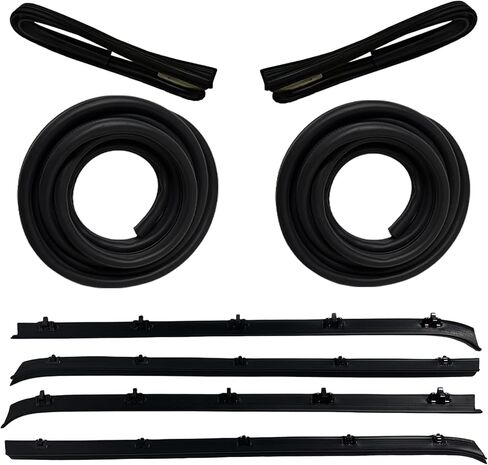 Front Door Window Molding Rubber Felt Seal Trim Seal Weather Strip Kit Fit for Jimmy Chevy C10 C20 C30 K10 K20 K30 GMC C1500 C2500 C3500 K1500 K2500 K3500 Blazer Suburban V1500 R1500 Truck in Kuwait