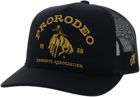 قبعة HOOEY ProRodeo - قبعة بيسبول Snapback مع شعار مطرز، قبعة غربية كاجوال مكونة من 5 ألواح قابلة للتعديل مع تفاصيل حبل in Saudi Arabia