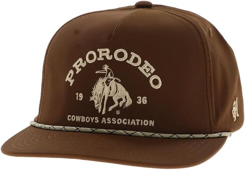 HOOEY ProRodeo Hat - Snapback Baseball Cap with Embroidered Logo, Adjustable 5-Panel Casual Western Hat with Rope Detail in Saudi Arabia