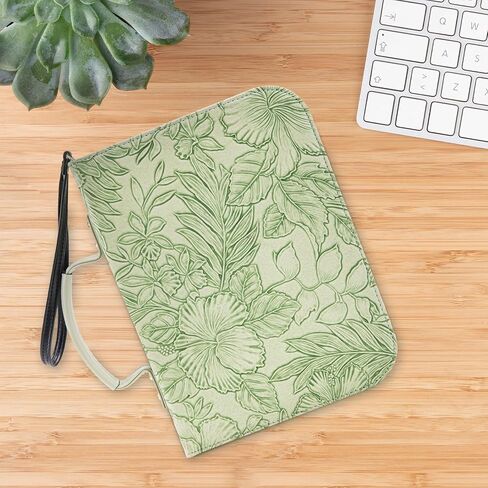 MEGREZ Bible Cover Case for Women and Men, Christian Classic Faux Leather Bible Cover, Bible Verse Cover Case, Green Plants in Saudi Arabia