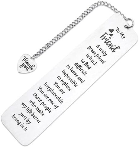 Friend Bookmark for Women Book Lovers Gifts Friendship Bookmarks Metal Book Marker for Reading Women Best Friend Gifts for Besties BFF Long Distance Friendship Present Reader Book Club Gifts in Saudi Arabia