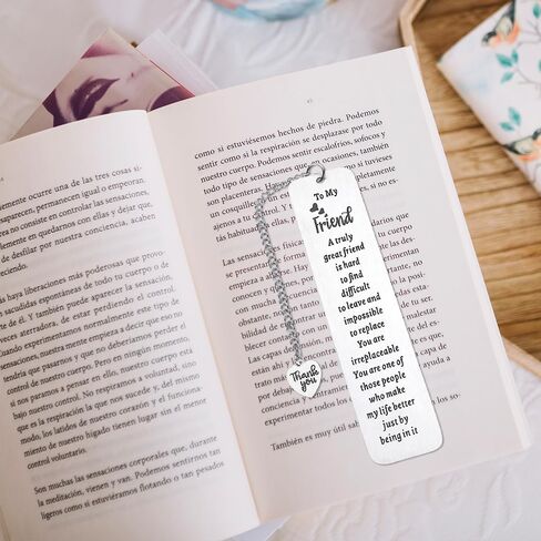 Friend Bookmark for Women Book Lovers Gifts Friendship Bookmarks Metal Book Marker for Reading Women Best Friend Gifts for Besties BFF Long Distance Friendship Present Reader Book Club Gifts in Saudi Arabia