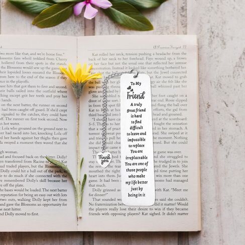 Friend Bookmark for Women Book Lovers Gifts Friendship Bookmarks Metal Book Marker for Reading Women Best Friend Gifts for Besties BFF Long Distance Friendship Present Reader Book Club Gifts in Saudi Arabia