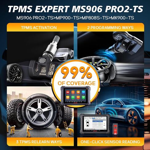 Autel MaxiSys MS906 Pro2-TS Scanner وظيفة TPMS كاملة 2.0 أعلى من MS906 PRO TS MK906 PRO-TS MP900TS MS906PRO MS906MAX OE-Level جميع تشخيصات الأنظمة والخدمات مثل MK906S PRO2-TS in Saudi Arabia