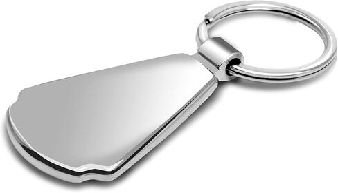 iPick Image Black Dome Metal Teardrop Logo Key Chain Official Licensed for Cadillac XT4 (Chrome) in Kuwait