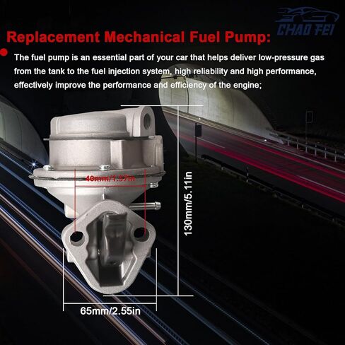 Mechanical Fuel Pump 861677T Compatible with Mercury Marine Mercruiser V8 454 7.4, V8 502 8.2 (Big Block) Spartshome Fuel Pump with Gaskets Replace 18-8860, 818383T in Kuwait