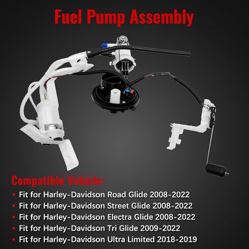 62908-08 Fuel Pump Assembly Fit for Harley-Davidson Road Glide Street Glide Electra Glide 2008-2022, Tri Glide 2009-2022, Ultra Limited 2018-2019 Replace 75069-08D 6290808 in Kuwait