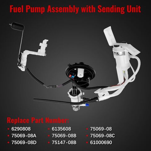 62908-08 Fuel Pump Assembly Fit for Harley-Davidson Road Glide Street Glide Electra Glide 2008-2022, Tri Glide 2009-2022, Ultra Limited 2018-2019 Replace 75069-08D 6290808 in Kuwait