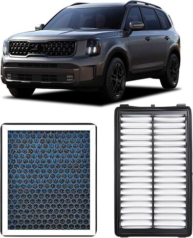 Engine and Cabin Air Filter Compatible with Kia Telluride 2025 2024 2023 2022 2021 2020 (3.8L) With Activated Carbon,Replaces 97133-J5000, 97133-3M000, WP10367, 28113-A9100 in Saudi Arabia
