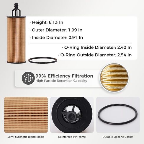 Engine Air Filter&Oil Filter Combo Pack-Compatible with Jeep Cherokee 2014 2015 2016 2017 2018(Not For Jeep Grand Cherokee)-68191349AA&CA11877 in Kuwait