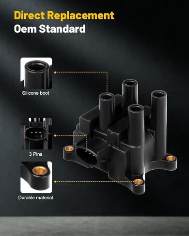 ملفات تشغيل محرك السيارات OCPTY متوافقة 2001-2010 لفورد فييستا 1.6L/L4,2010 لمازدا B2300 2.3L/L4 3 دبابيس لفائف حزمة استبدال: FD497 1-PC in Saudi Arabia