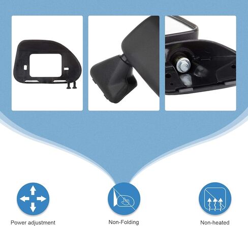 ECCPP Fit for 1987 1988 1989 1990 1991 1992 1993 1994 1995 for Toyota Pickup Left Side Mirror Manual Fold Non-Heated in Saudi Arabia
