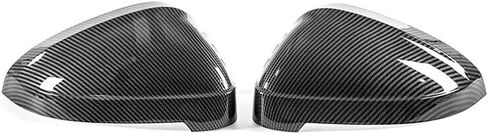 Carbon Look Side Mirror Cover Caps Fit for AD B9 A4 S4 A5 S5 w/Side Lane Assist 2017-2023 Passenger + Driver side in Kuwait
