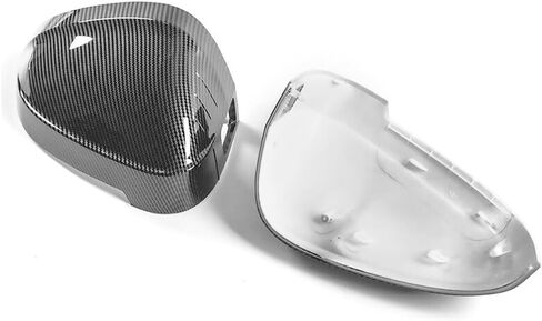 Carbon Look Side Mirror Cover Caps Fit for AD B9 A4 S4 A5 S5 w/Side Lane Assist 2017-2023 Passenger + Driver side in Kuwait
