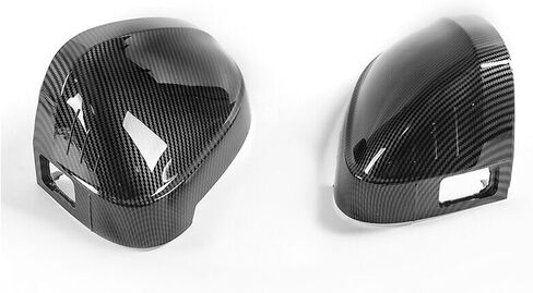 Carbon Look Side Mirror Cover Caps Fit for AD B9 A4 S4 A5 S5 w/Side Lane Assist 2017-2023 Passenger + Driver side in Kuwait