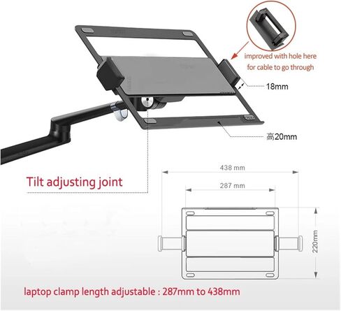 OL-10T Aluminum Height Adjustment Desktop Dual 17-32 Inch Monitor Stand + 12-17 Inch Stand Full Motion Triple Mount Arm in Saudi Arabia