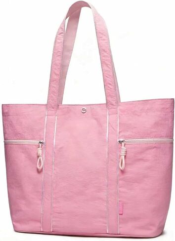 Large Tote Bag for Women Nylon Shoulder Bags for Women Lightable Shoulder Purses Gym Tote for Travel Yoga Work Dance in Saudi Arabia