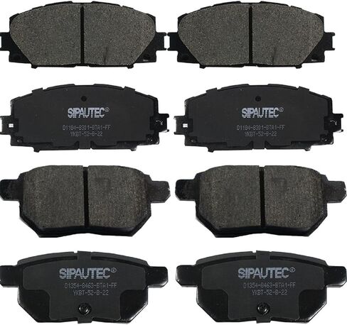 SIPAUTEC-8pcs Ceramic Brake Pads Replacement for (2010-2020 Toyota Prius), (2017 2018 2019 Toyota Prius Prime),(for 2012 2013 2014 2015 Toyota Prius Plug-In) in Kuwait