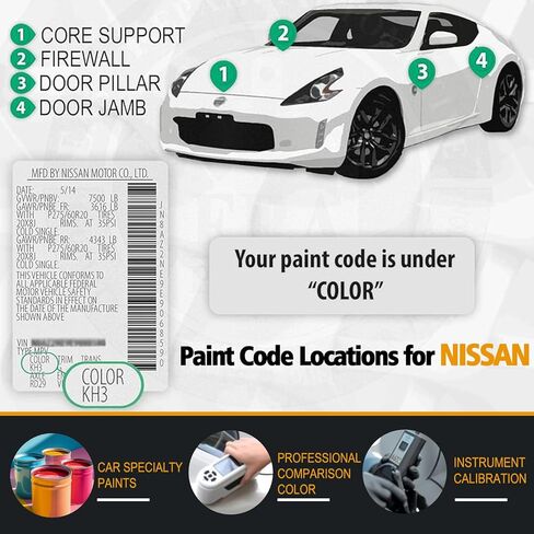 طلاء طلاء السيارة المعدني من KAD Gun لنيسان، مجموعة أقلام إصلاح الخدوش لطلاء السيارة دقيقة اللون، سريعة وسهلة الإصلاح لرقائق السيارة وخدوش السيارات in Kuwait