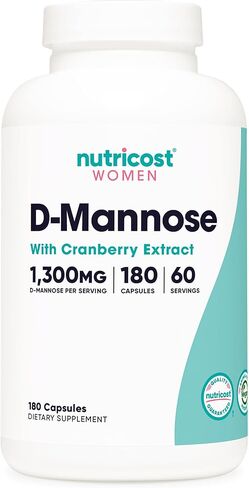 Nutricost D-Mannose with Cranberry Extract for Women 1300mg 90 Capsules in Saudi Arabia